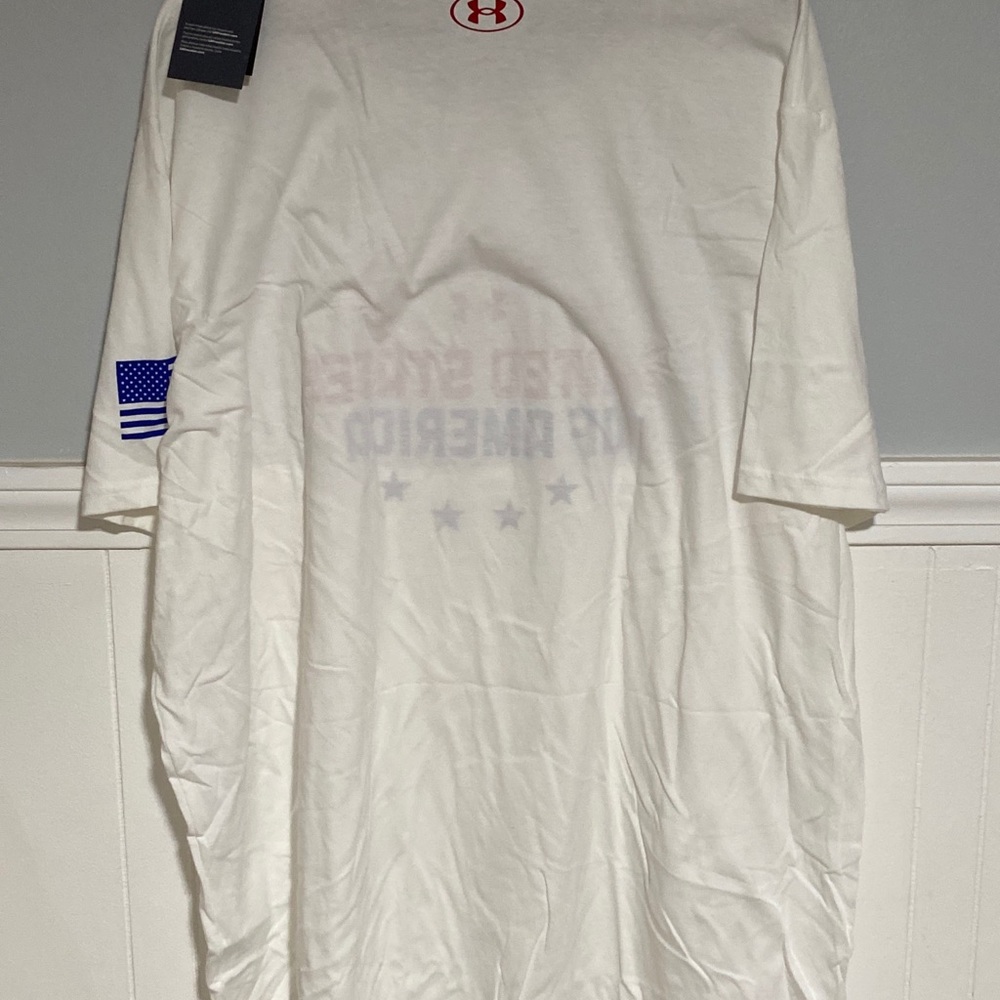 Under Armour T Shirt Mens 4XL United States of America Freedom White - Picture 3 of 3